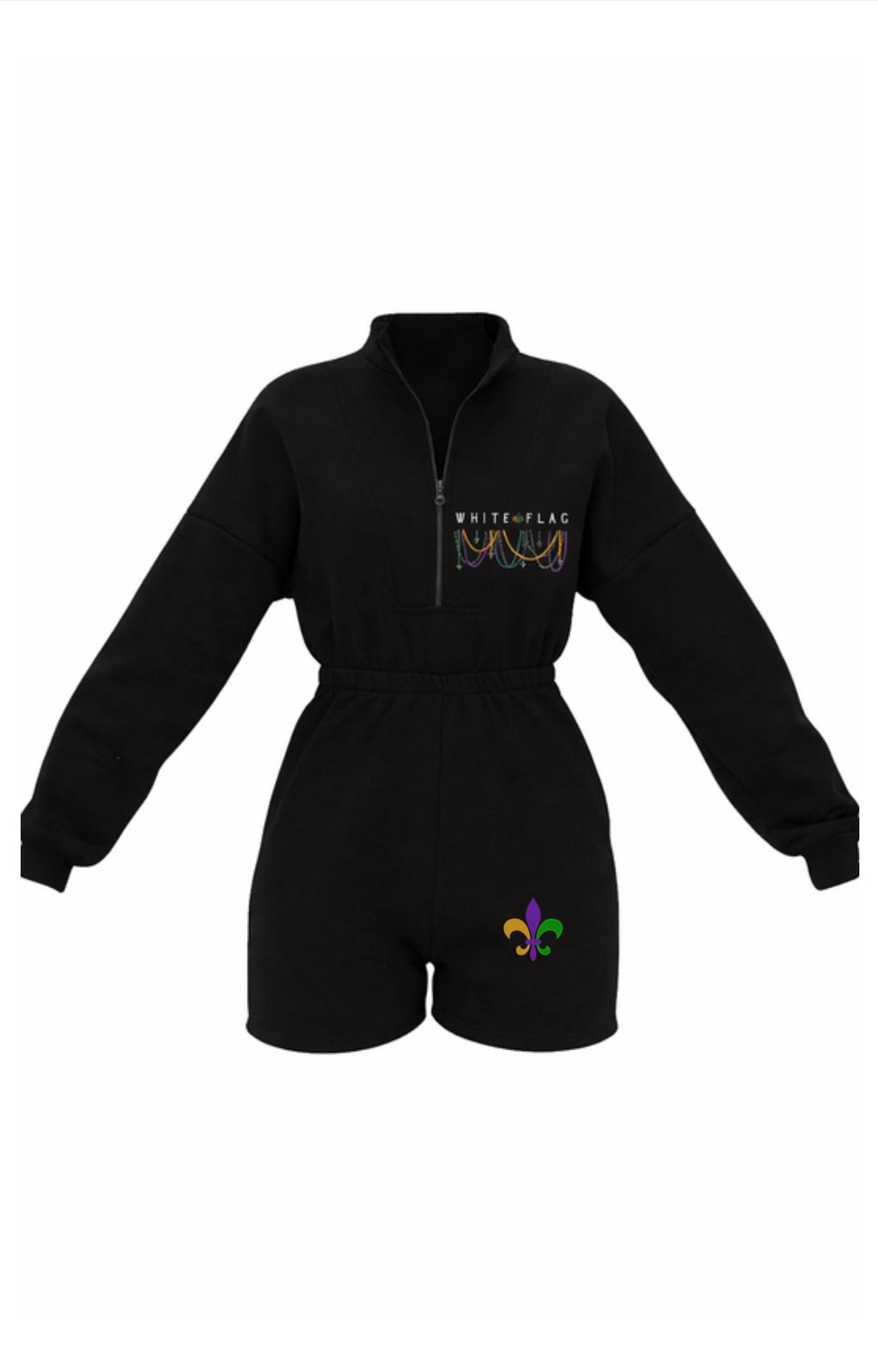 Mardi gras romper | Black